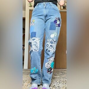 Floral Upcycled Patchwork Denim